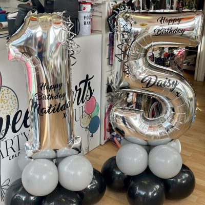 DIY Balloons - Build a Balloon Number Stack - Black & Grey