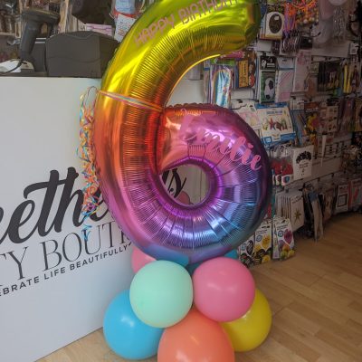 DIY Balloons - Build a Balloon Number Stack - Girlie Rainbow